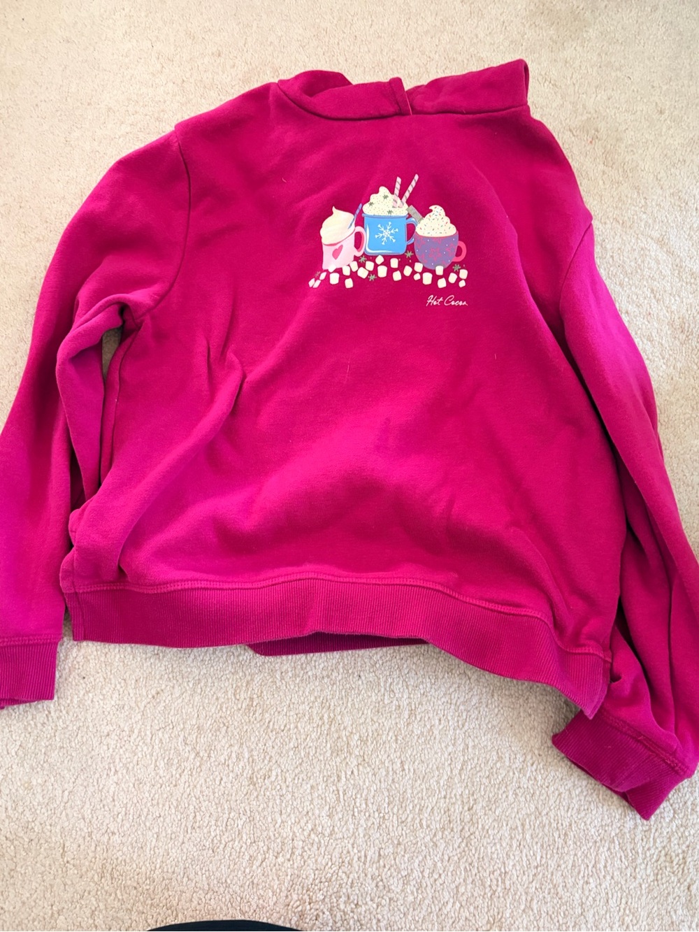 Roots & Threads Youth Crewneck Sweatshirt - Bright Fuchsia